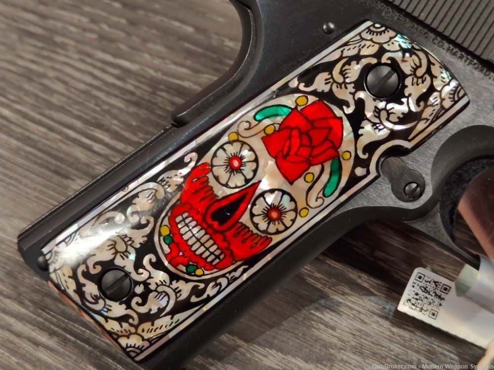 COLT 1911 DAY OF THE DEAD 2.0 O1911C-45 ENGRAVED COLT-img-2