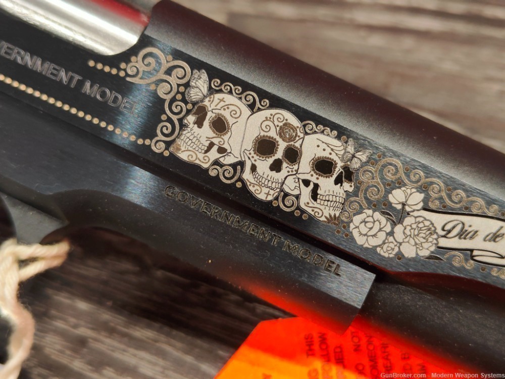 COLT 1911 DAY OF THE DEAD 2.0 O1911C-45 ENGRAVED COLT-img-5