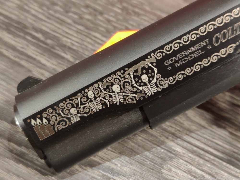 COLT 1911 DAY OF THE DEAD 2.0 O1911C-45 ENGRAVED COLT-img-6