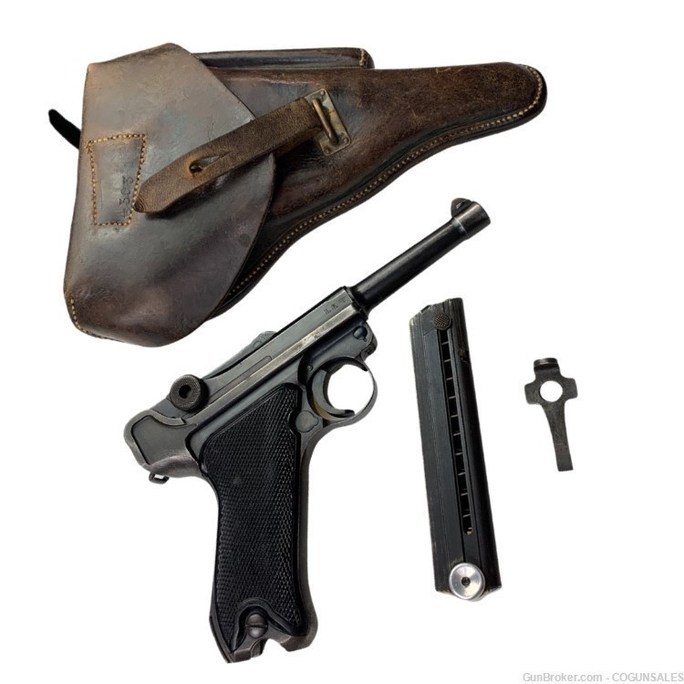 German Luger P08 Pistole 42 Black Widow byf Mauser 9x19 w Holster WWII P.08-img-38