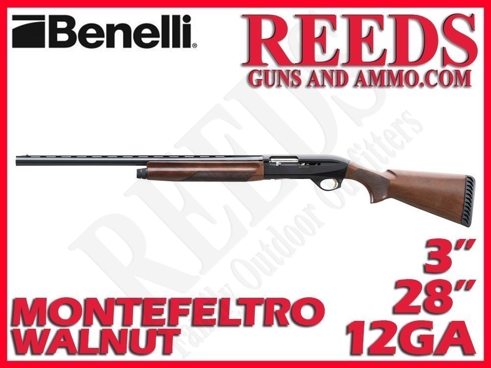 Benelli Montefeltro Left Hand Walnut Blued 12 Ga 3in 28in 10864-img-0
