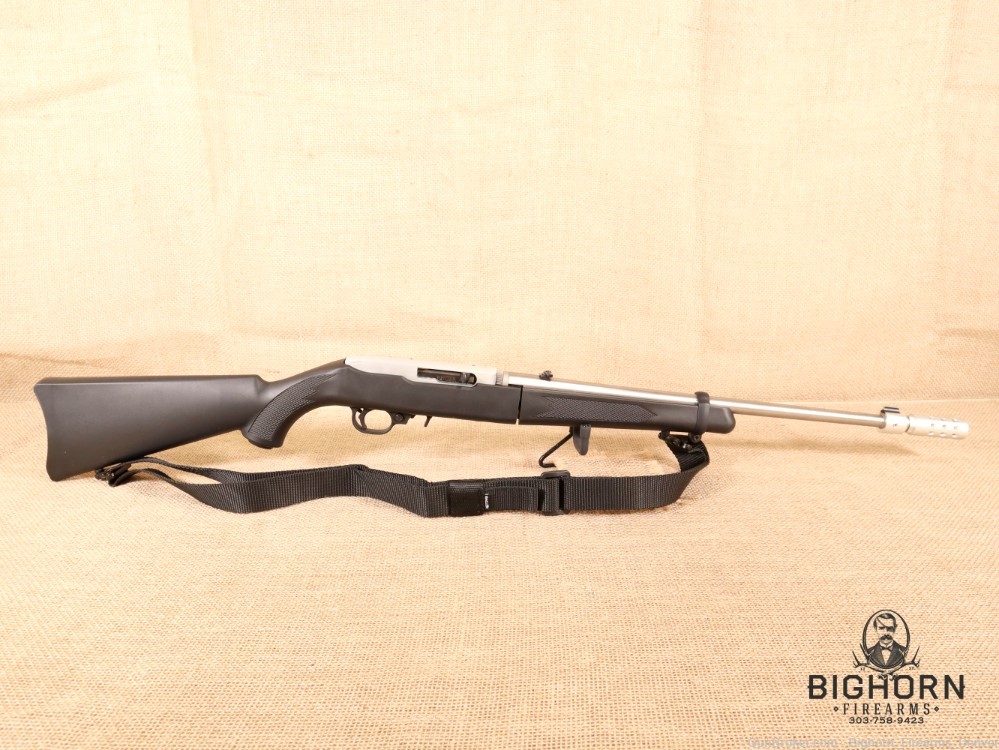 Ruger, 10/22 Takedown .22LR Semi-Auto Rifle with Allen sling & Muzzle Brake-img-1