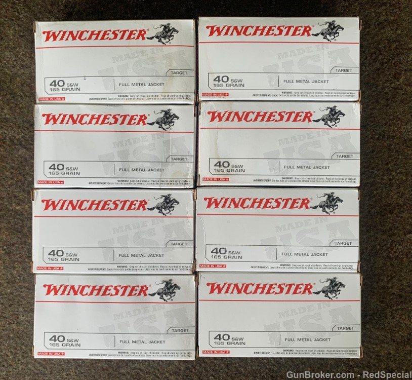 Winchester .40 S&W - 400 rounds - 165 gr FMJ-img-0