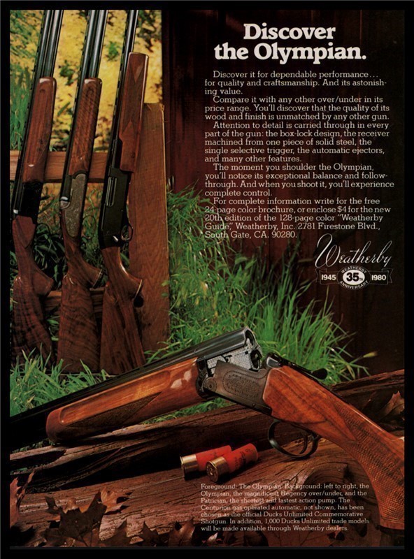 1980 WEATHERBY Olympian Shotgun Photo AD-img-0