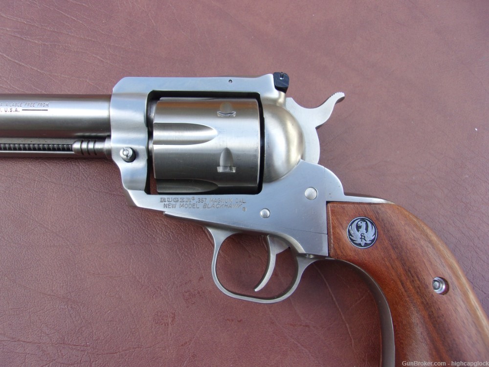 Ruger Blackhawk .357 Mag 6.5" Stainless SA Revolver 99% In Box 1989 $1START-img-8