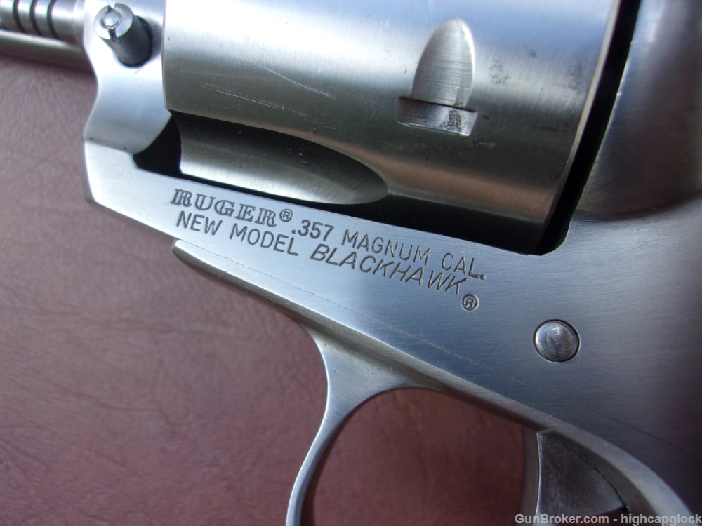 Ruger Blackhawk .357 Mag 6.5" Stainless SA Revolver 99% In Box 1989 $1START-img-10