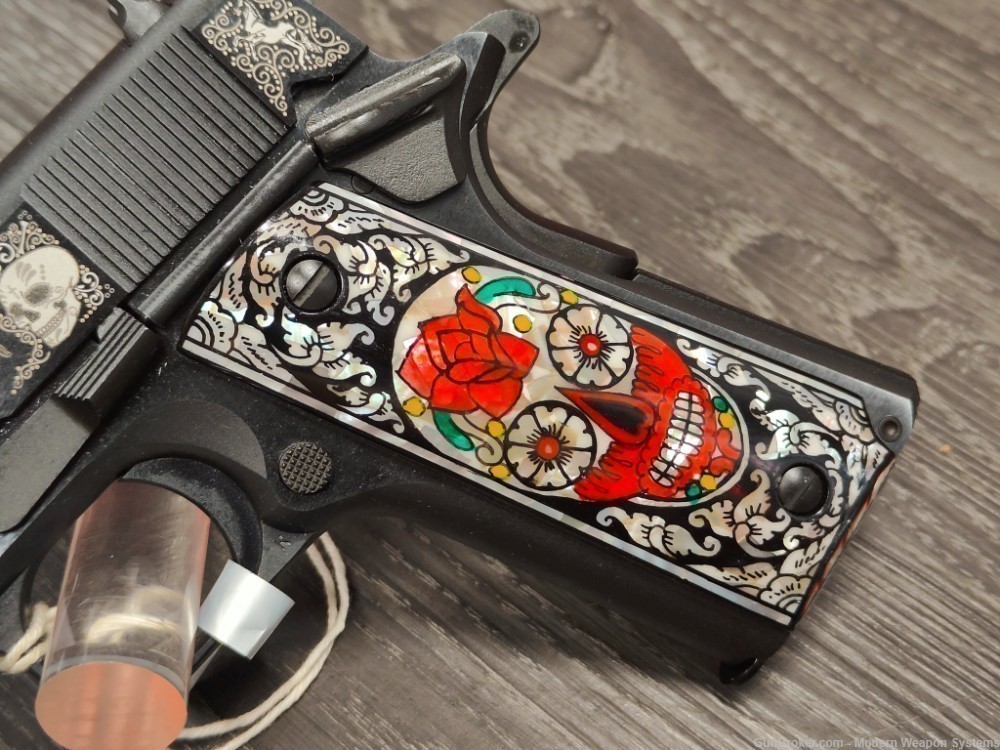 COLT 1911 DAY OF THE DEAD 1.0 O1911C-45 ENGRAVED COLT-img-4
