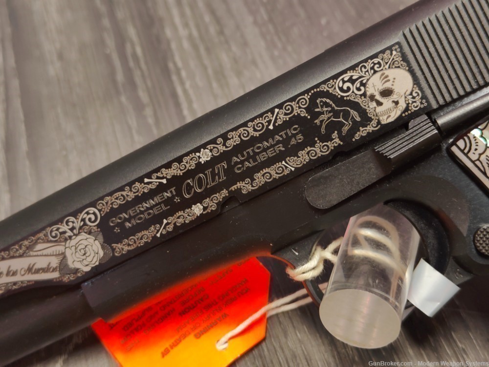 COLT 1911 DAY OF THE DEAD 1.0 O1911C-45 ENGRAVED COLT-img-6