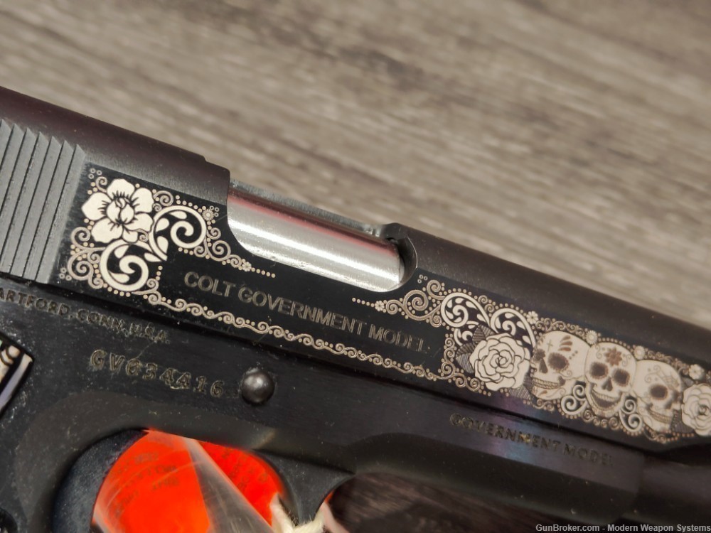 COLT 1911 DAY OF THE DEAD 1.0 O1911C-45 ENGRAVED COLT-img-9