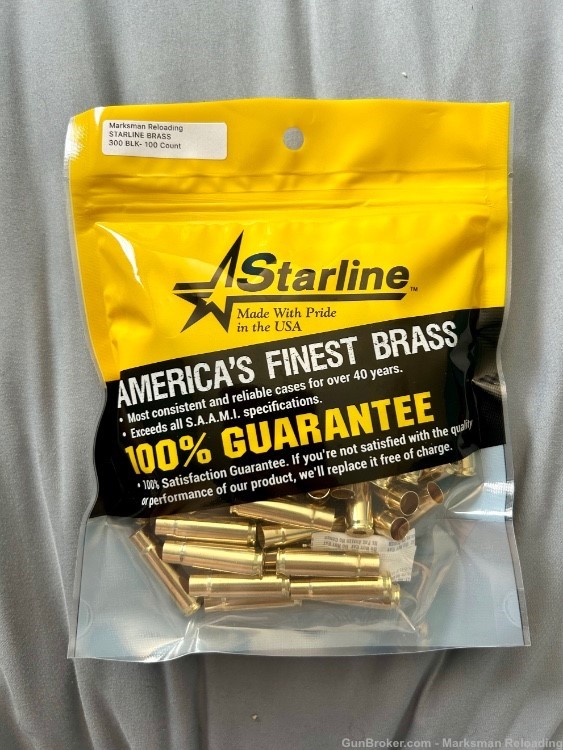 Starline 300 BLK Brass, 300 Blackout, AAC BLACKOUT- 100 count-img-0
