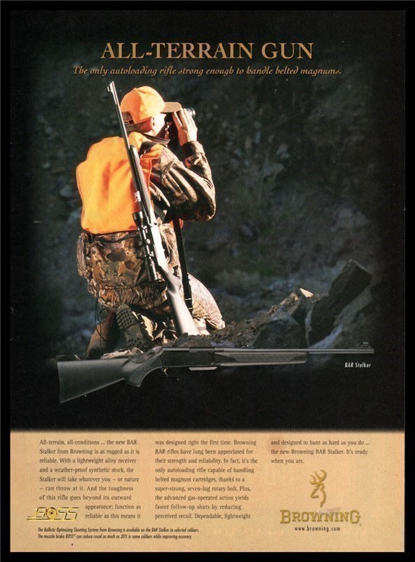 2001 BROWNING BAR Stalker Rifle PRINT AD-img-0
