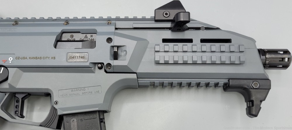 CZ-USA Scorpion Evo 3 S1 9mm 7.75" Semi Auto Pistol Battleship Gray 9x19   -img-7