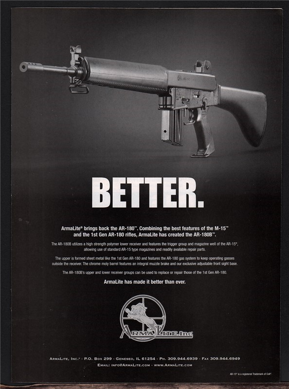 2004 ARMALITE AR-180 Rifle PRINT AD Original Advertising-img-0