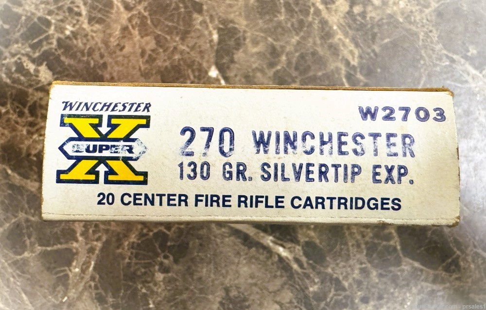 Full Vintage box of Winchester Super X 270 Winchester Silvertip Ammunition -img-3