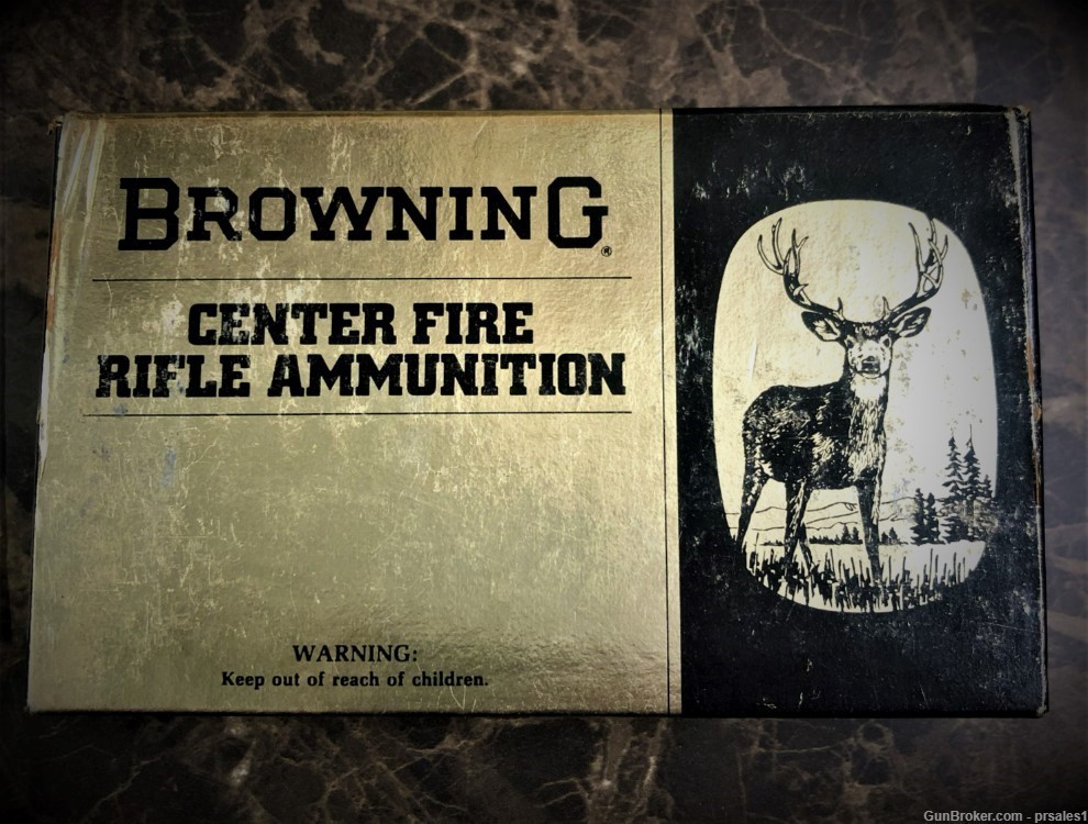 Very Nice Vintage Box of Browning  25-06 Remington Ammunition Rare -img-3