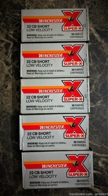 Lot of 250 Rounds Winchester Super X 22 CB Short Ammunition-img-0