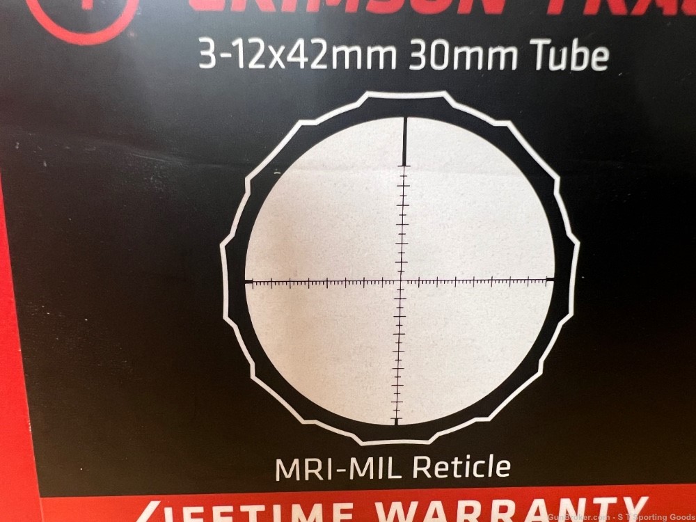 BRAND NEW Crimson trace hardline rifle scope 3-12 x 42 30mm tube MRI-MIL -img-2