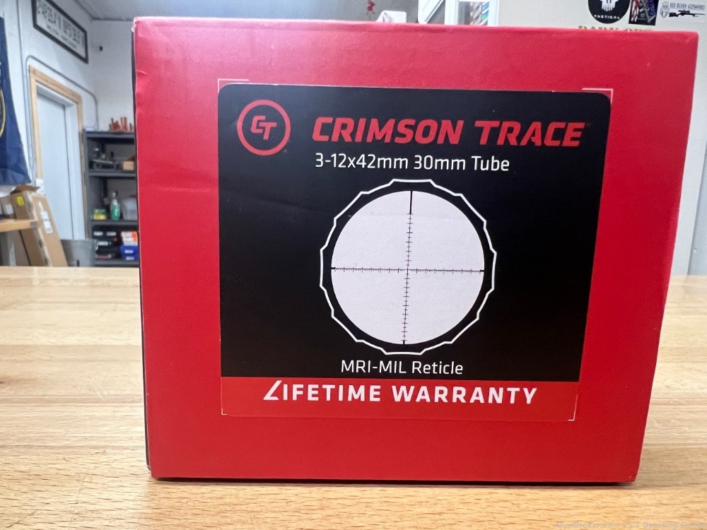 BRAND NEW Crimson trace hardline rifle scope 3-12 x 42 30mm tube MRI-MIL -img-3