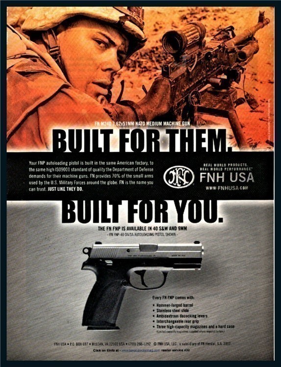 2007 FNH USA FN Herstal FNP Pistol AD wFN M240 NATO Medium Machine Gun So-img-0
