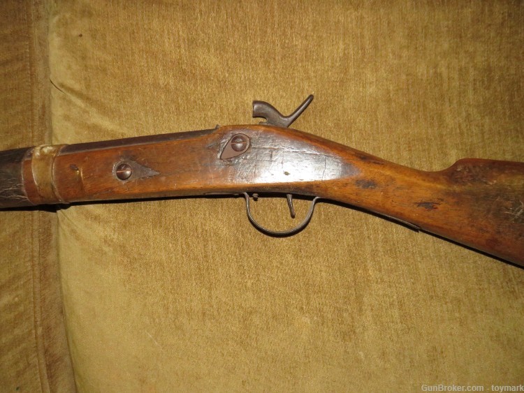 ANTIQUE 1840s AMERICAN INDIAN & TRAPPER FUR TRADE PERCUSSION LOCK MUSKET-img-25