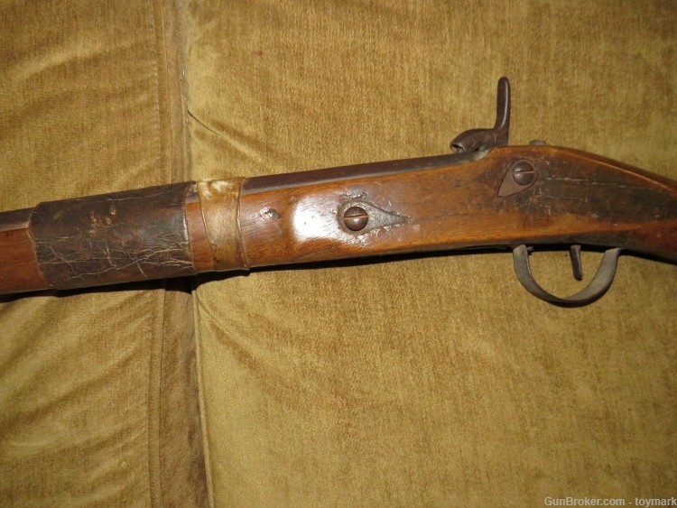 ANTIQUE 1840s AMERICAN INDIAN & TRAPPER FUR TRADE PERCUSSION LOCK MUSKET-img-28