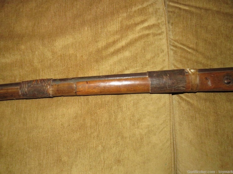ANTIQUE 1840s AMERICAN INDIAN & TRAPPER FUR TRADE PERCUSSION LOCK MUSKET-img-15