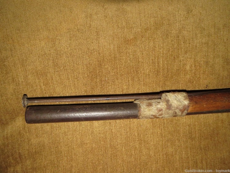 ANTIQUE 1840s AMERICAN INDIAN & TRAPPER FUR TRADE PERCUSSION LOCK MUSKET-img-8