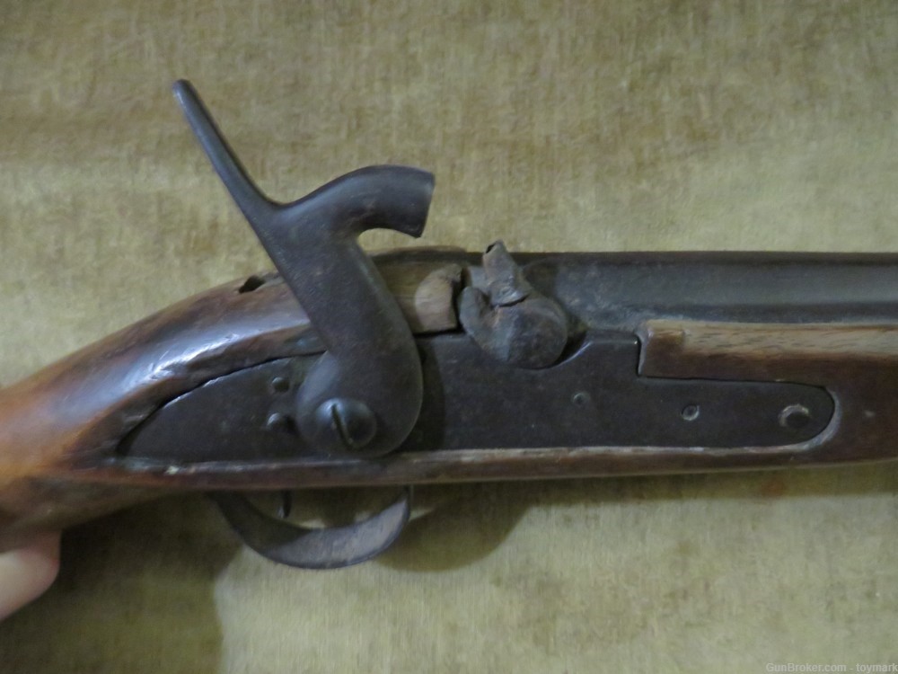 ANTIQUE 1840s AMERICAN INDIAN & TRAPPER FUR TRADE PERCUSSION LOCK MUSKET-img-19