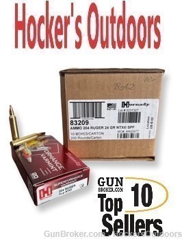 200 Rounds Hornady 204 Ruger 24GR NTX  83209-img-0