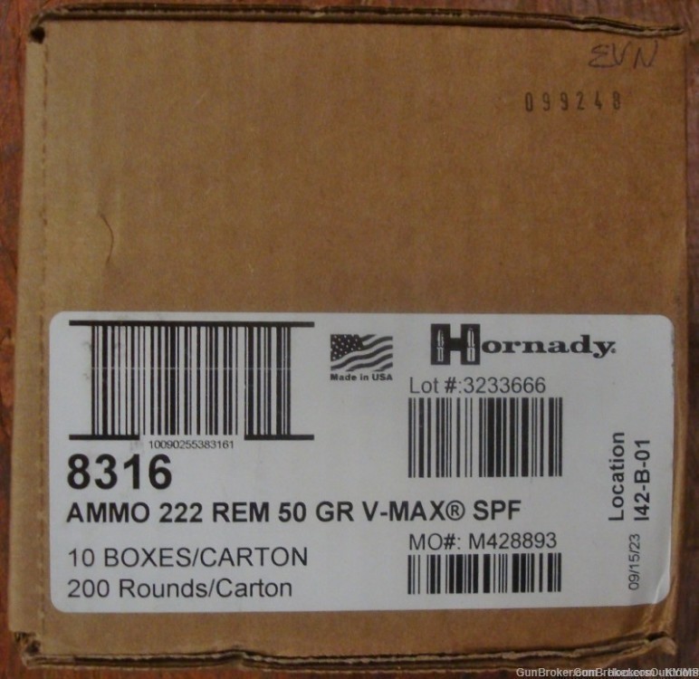 Hornady SUPERFORMANCE Varmint 222 Rem 50gr. V-MAX #8316 200 Rounds-img-0