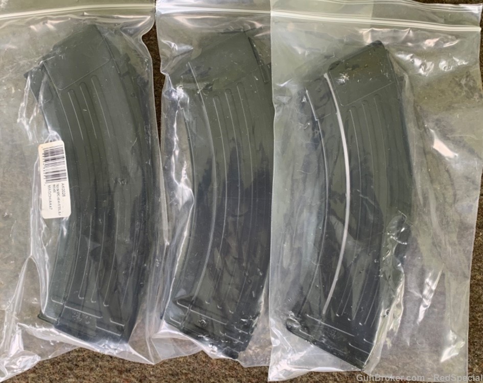 AK47 30 rd Steel magazines - Lot of 3 - 7.62 x 39 mm-img-0