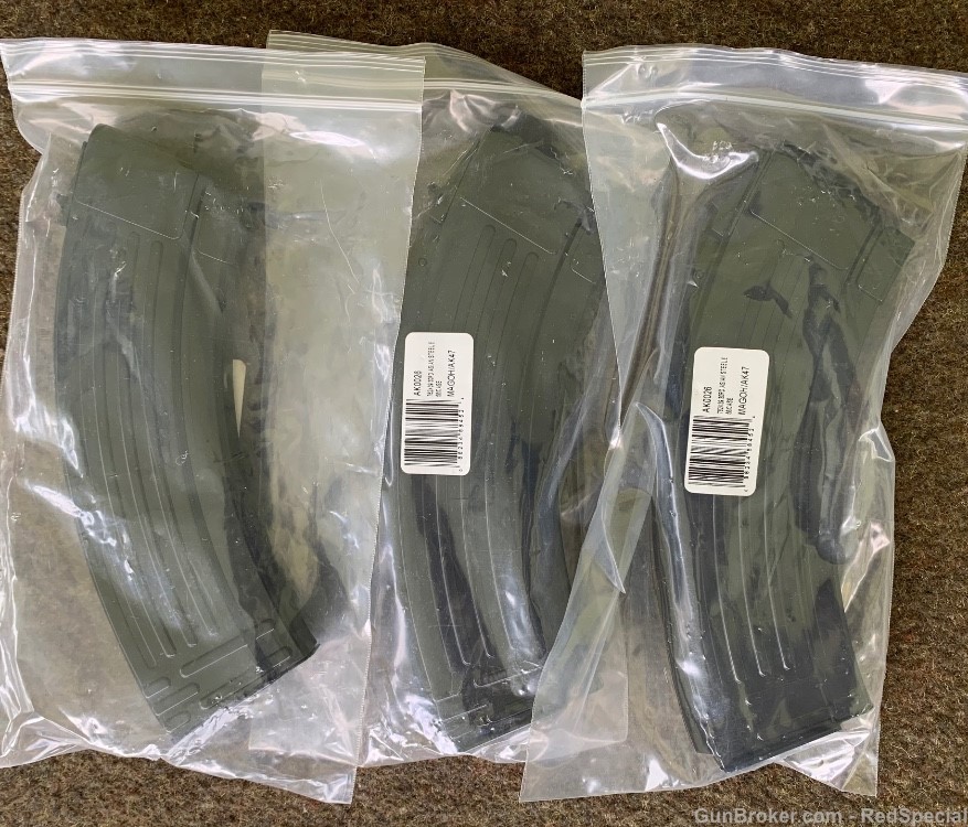 AK47 30 rd Steel magazines - Lot of 3 - 7.62 x 39 mm-img-1