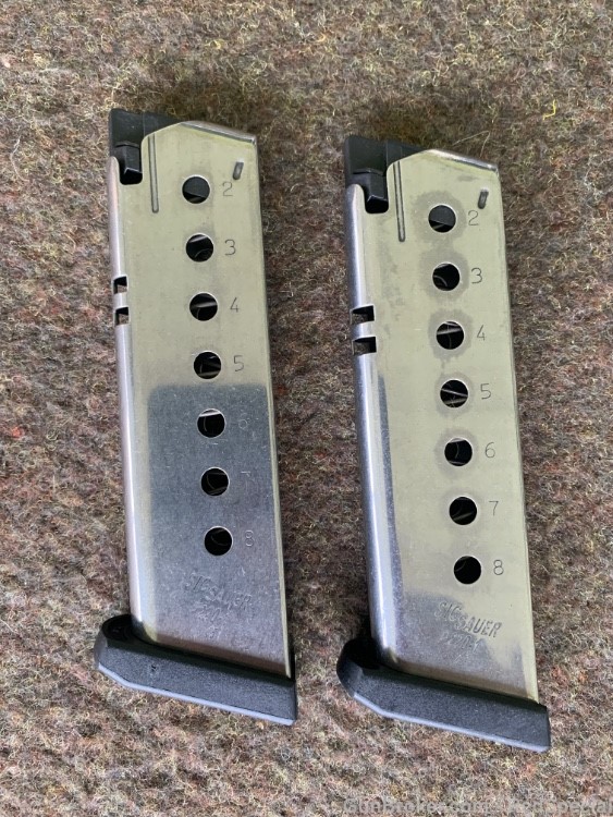 Sig Sauer P220 8 round stainless steel magazines - Lot of 2 - OEM - .45-img-1