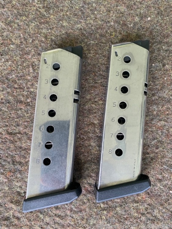 Sig Sauer P220 8 round stainless steel magazines - Lot of 2 - OEM - .45-img-0