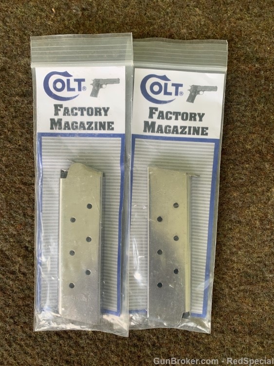 Colt factory 1911 8 rd magazines - lot of 2 .45 ACP M1911A1-img-0