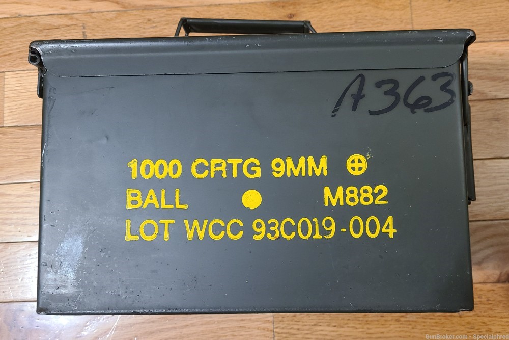 WCC M882 9mm Military Surplus 1993 Western Cartridge 1000rd Can-img-0