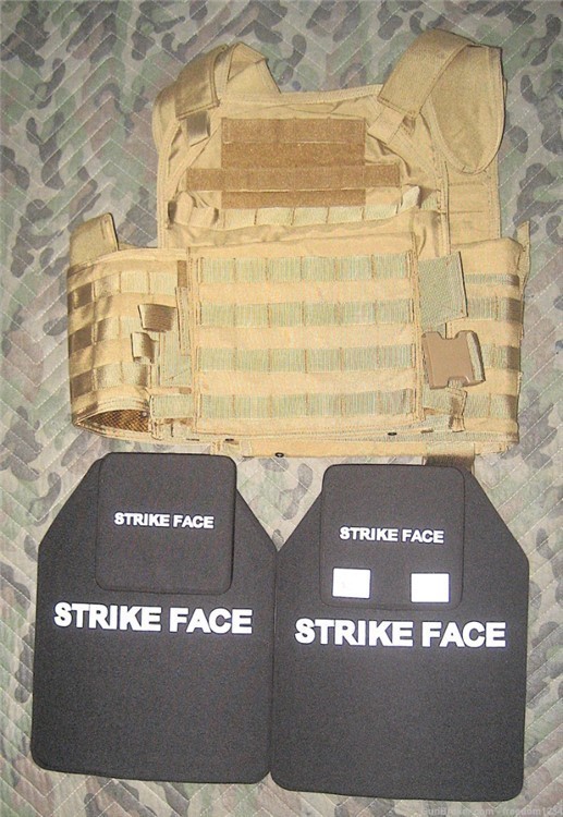 Strike Face Tactical Vest with front, back and side NIJ Level III+ plates.-img-0