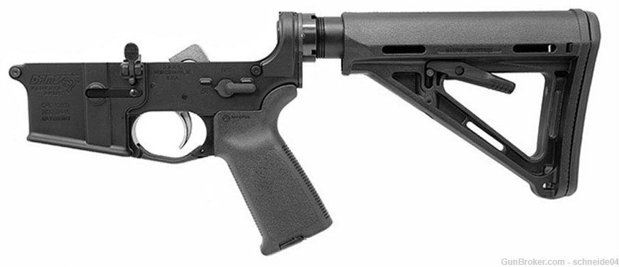 DPMS AR-15 MOE COMPLETE LOWER WITH POLISHED TRIGGER MOE STOCK AND GRIP-img-0