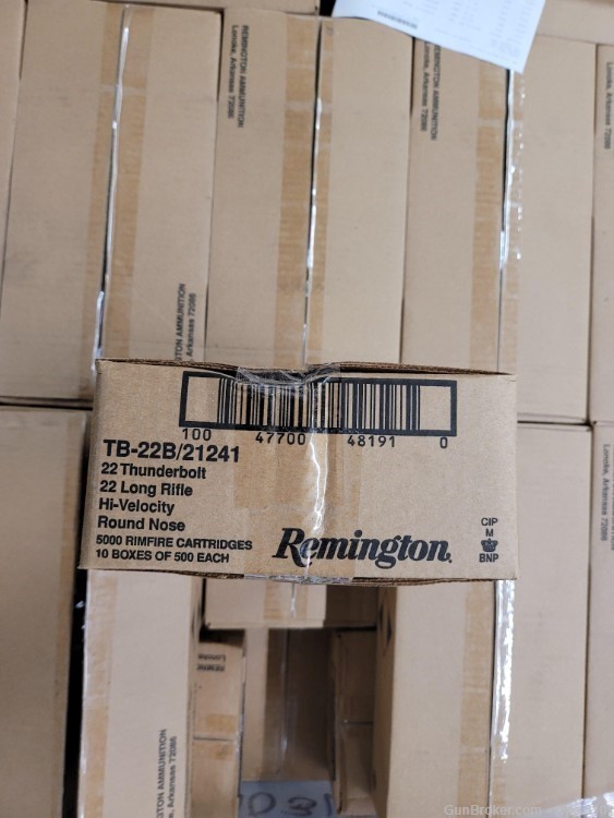 Remington 22LR 40GR RN ThunderBolt 5000 Round Case-img-0