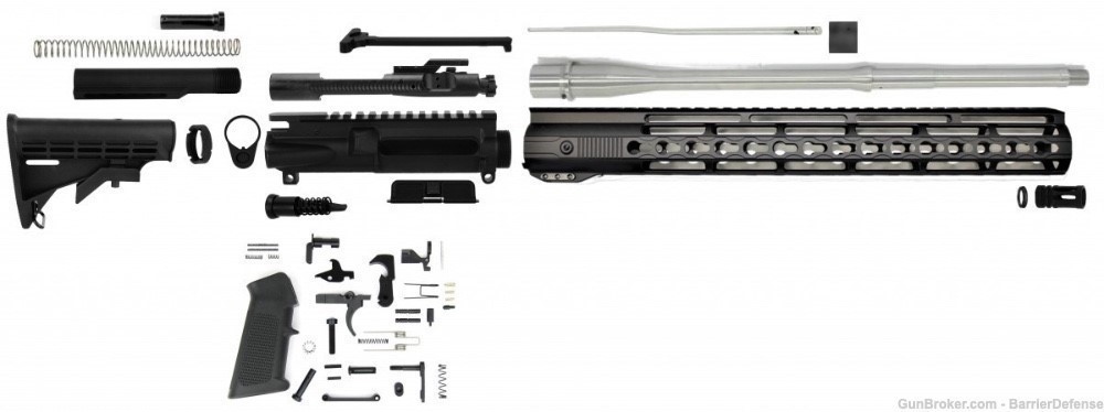 U-Build AR15 16" Stainless SOCOM Kit AR-15 556 5.56/.223 KeyMod Hand Guard-img-0