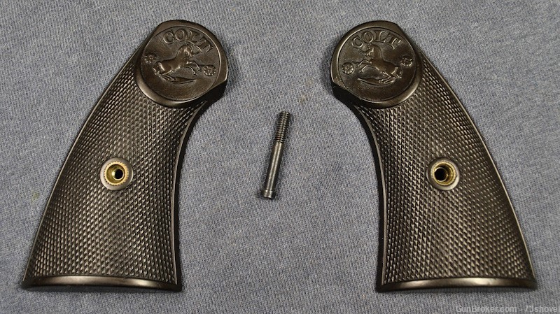 COLT FACTORY MODEL 1892 NEW ARMY HARD RUBBER GRIPS-img-0