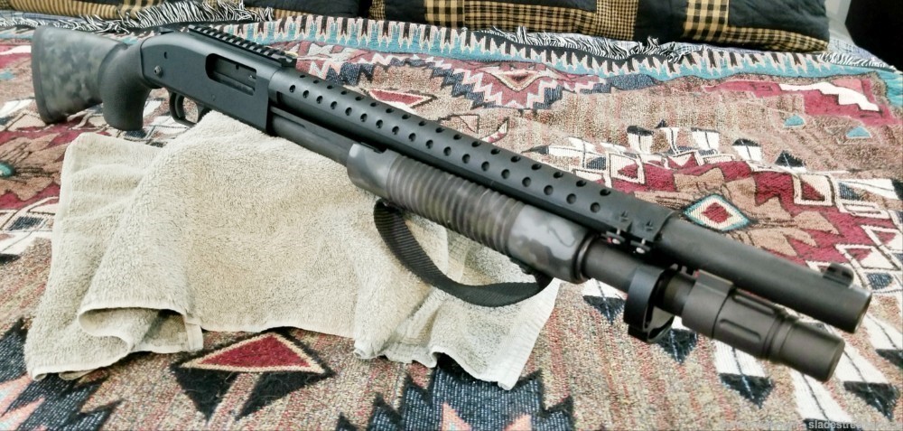 MOSSBERG 590 A1 Heat Shield Tactical Shotgun A1 12 Gauge CUSTOM ROUGH MOD-img-2