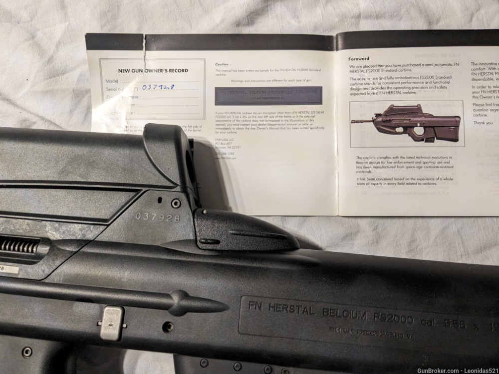 FN FS2000 with Factory Optic, Cleaning Kit, and Handbook-img-2