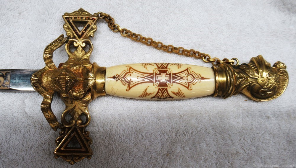 Knights Templar Sword, Geo W Fletcher, Circa 1890, Like New-img-6