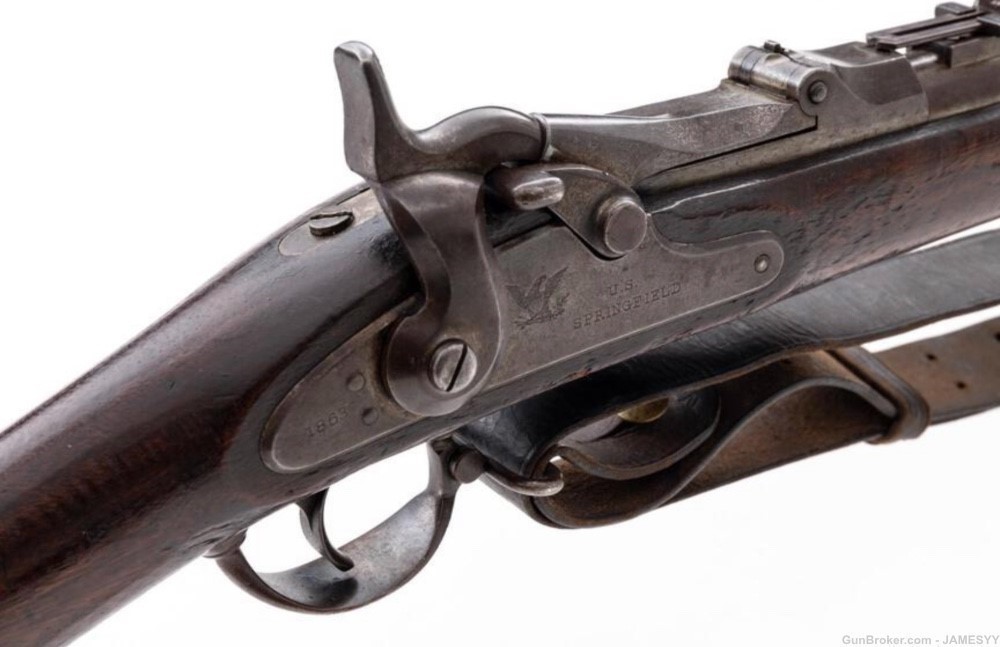 Scarce U.S. Springfield Model 1870 Trapdoor Infantry Rifle, 2nd Type, SLING-img-0