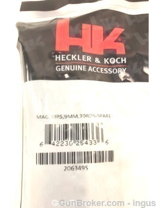 (2 TOTAL) HK SP5K 9mm FACTORY 30rd MAGAZINE 206349S (NEW)-img-1