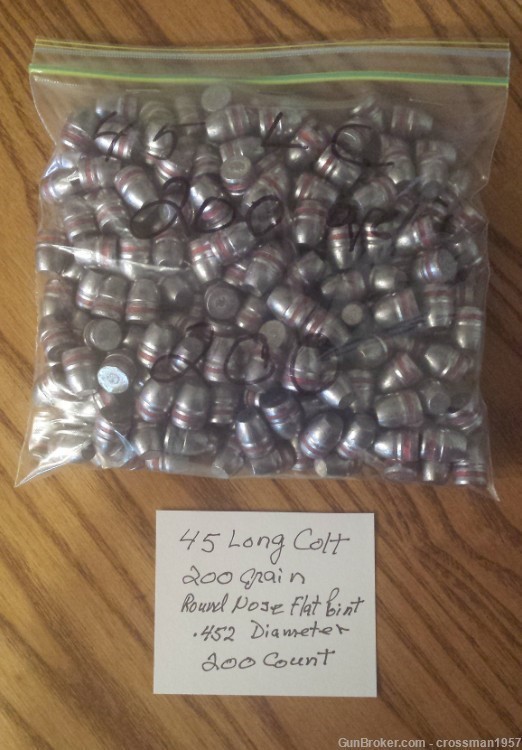 45 Long Colt, Bullets 200 grain and 200 count-img-0