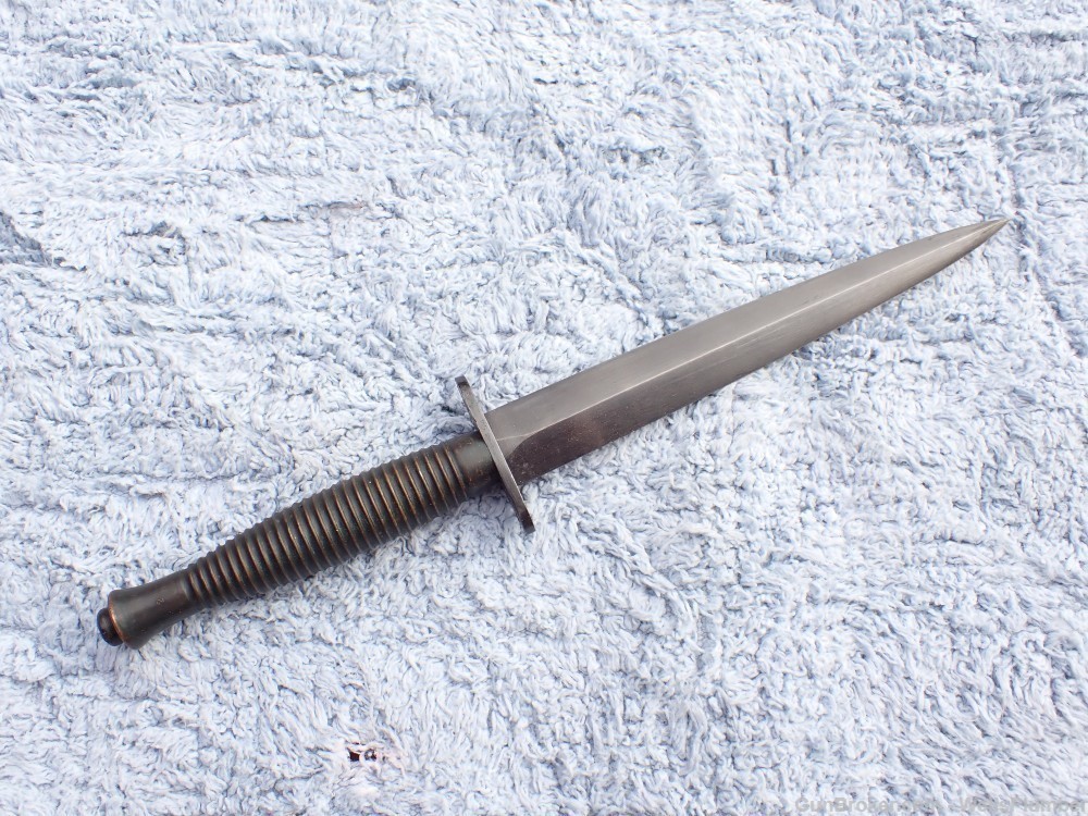 BRITISH WWII 3RD PATTERN F/S STILETTO FIGHTING KNIFE WITH SCABBARD-img-8