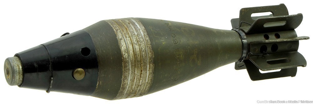US WWII M49 A2 60mm HE MORTAR ROUND DATED 1944 INERT-img-1