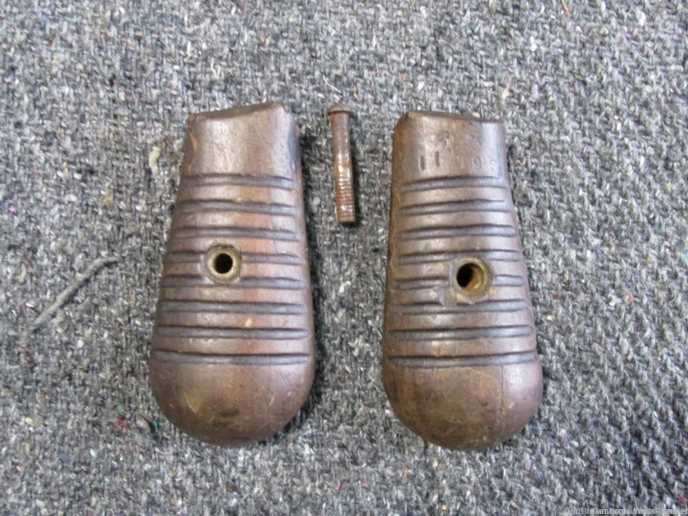 GERMAN MAUSER BROOMHANDLE PISTOL GRIPS ORIGINAL MATCHING PAIR-img-0